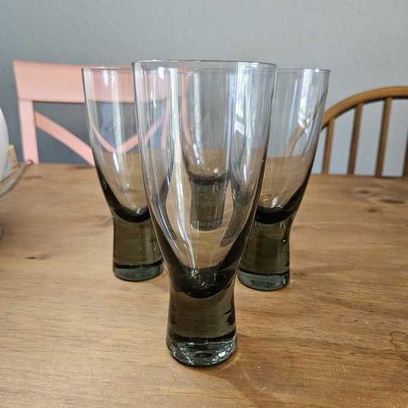 Holmegaard Copenhagen MCM Lutken Smoke Canada Stemless Water Glass Set of 4